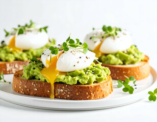 Gourmet Avocado Toast Recipe Poached Egg & Microgreens Delight