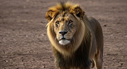 Fototapeta premium Majestic Lion in Ultra HD Portrait background