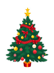 Christmas tree, Holiday icon, Xmas tree, Pine tree icon, Evergreen tree, Winter tree icon, Christmas symbol, Festive tree, Tree with star, Decorated tree icon, Holiday season icon, New year tree, Tree