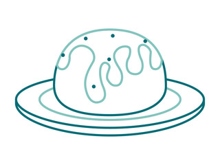 Coquito donut icon. Fast food outline icon. Simple junk food and street food vector illustration in modern thin line style.