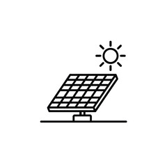 Solar Panel Icon Renewable Energy Illustration