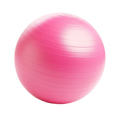 Obraz premium Pink exercise ball fitness gym workout yoga pilates sphere stability ball