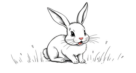 vector bunny, cartoon rabbit, baby bunny, sitting rabbit, hopping bunny, woodland animal, spring animal, vector animal, adorable bunny, Easter animal, happy rabbit, sketch rabbit, outline bunny, rabbi