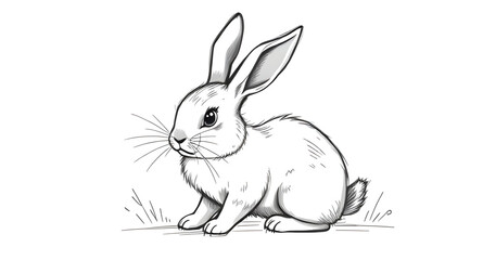 vector illustration of a rabbit