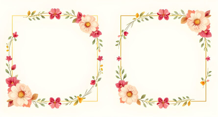 Flower wreath, Flower garland frame, Vintage floral frame, Rose flower frame, Hand-drawn floral frame, Elegant flower border, Watercolor flower frame, Romantic floral frame, Flower corner frame, Weddi