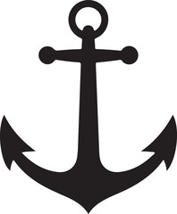 Ship anchor or boat anchor flat icon for apps and websites