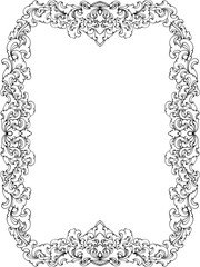 frame with floral ornament