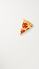 Mixed Topping Pizza on White Background