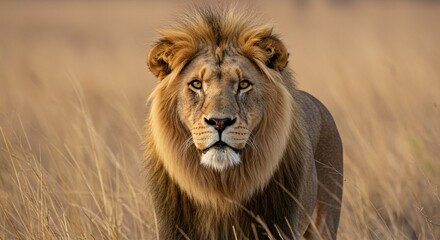 Obraz premium Majestic Lion in Ultra HD Portrait background