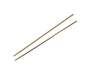 two wooden chopsticks isolated