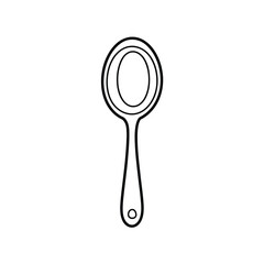 Simple Outline of a Kitchen Measuring Spoon
