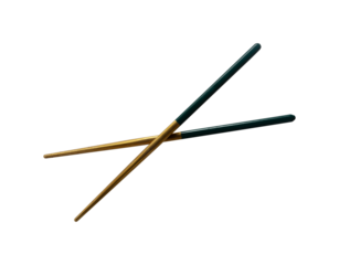 cross chopsticks isolated