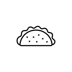 Taco or Empanada Outline Icon