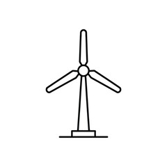 Wind Turbine Outline Icon
