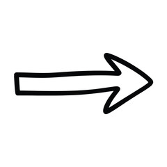 Hand Drawn Right Arrow Outline