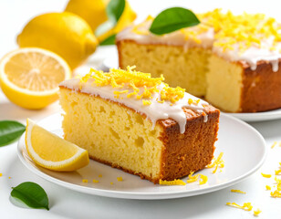 Delectable Lemon Drizzle Cake A Zesty Delight with Candied Lemon Zest