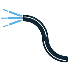 Cable icon vector, representing connection, power, and communication. Perfect for networking, electrical wiring, data transfer, and infrastructure-related designs.