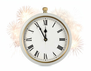 Midnight Countdown Festive Clock with Fireworks Sparkle