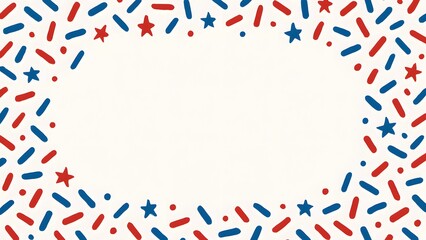 Obraz premium Patriotic background stars and stripes frame for july fourth