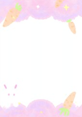 pink bunny  frame