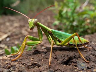 praying mantis on a branch