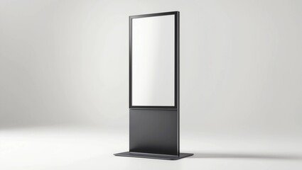 Realistic Detailed 3d Black Digital Signage Mockup 