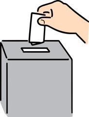 投票している手のイラスト