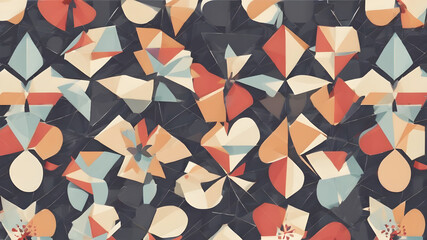 Artifical Intelligence generated seamless floral elements. Abstract Modern Brochure floral Design patterns