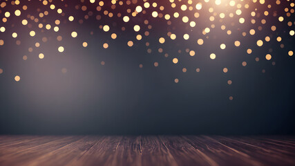 Artifical Intelligence generated bokeh abstract light background. Festive Background With