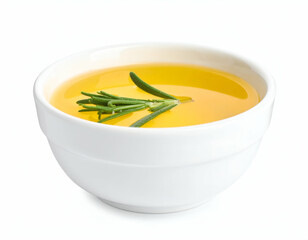 Rosemary Infused Olive Oil in a Ceramic Bowl Aromatic Culinary Delight