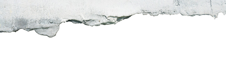 broken concrete wall border isolated