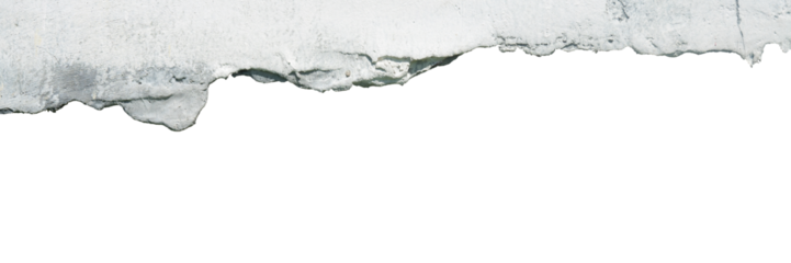 broken concrete wall border isolated