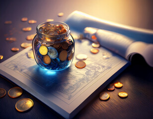Business Finance and Money concept. Finance and Investment concept.Money management. AI generated image, ai