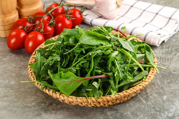 Arugula and spinach mix salad