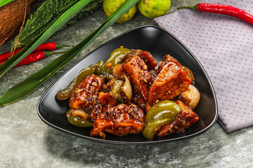 Indian cuisine - paneer with chilli