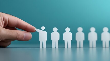 Unity and Togetherness Concept: Hand Holding Paper Human Figure in A conceptual photo