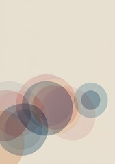 Fototapeta premium Transparent Overlapping Circles on Beige Background