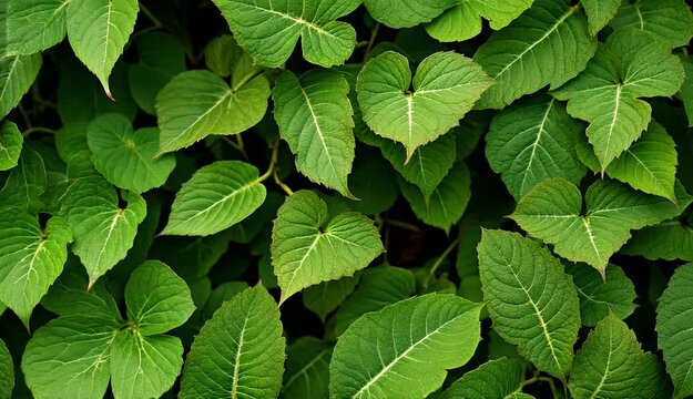 Lush Green Foliage A Close-Up of Vibrant Leaves