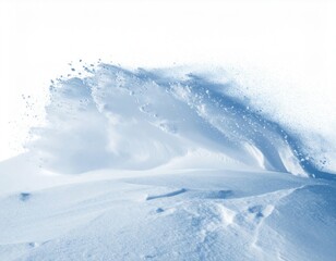 Blue Powder Explosion on White Background