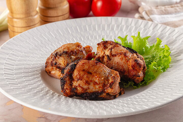 Hot Grilled chicken thigh barbecues