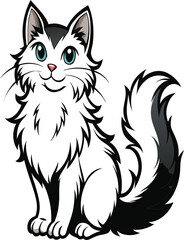 Elegant Black Cats Shadow Silhouettes