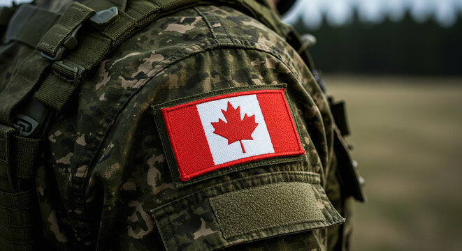 Canadian Soldier Uniform Patch Emphasizing Canada’s Federal Election Cyber Threat Preparedness And Infrastructure Security