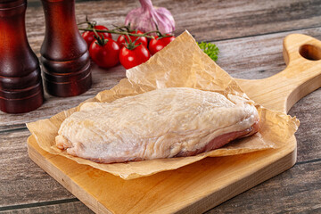 Raw duck breast fillet for cooking