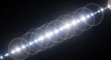 Light Streak Against Black Backdrop
