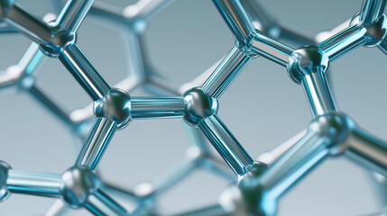 Abstract 3D rendering of a molecular structure or network, symbolizing science and technology.
