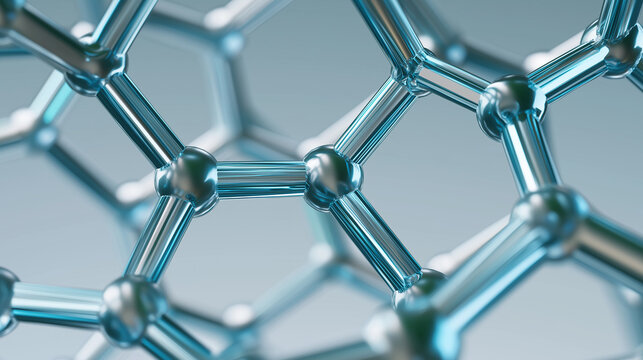 Abstract 3D rendering of a molecular structure or network, symbolizing science and technology.
