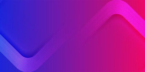 Modern abstract gradient banner background with glowing geometric lines. Futuristic design. Space for your text. Suit for cover, header, banner, advertising. eps 10