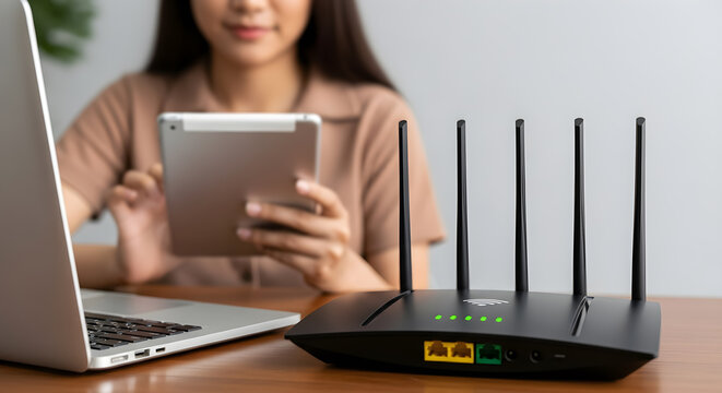 Wireless Internet Router Technology Connected Home Office