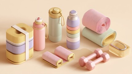 Colorful fitness accessories (1)