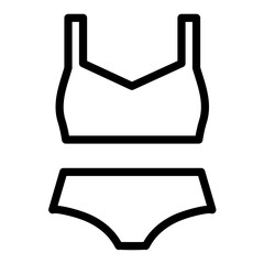 Summer outline icon. Bikini swimwear